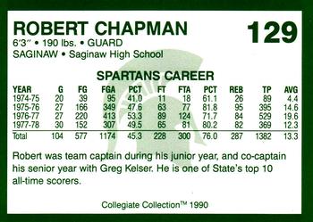 1990 Collegiate Collection Michigan State Spartans #129 Robert Chapman Back