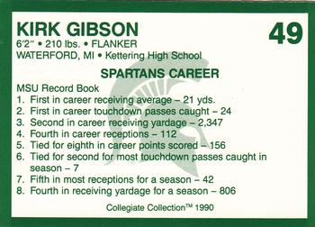 1990 Collegiate Collection Michigan State Spartans #49 Kirk Gibson Back