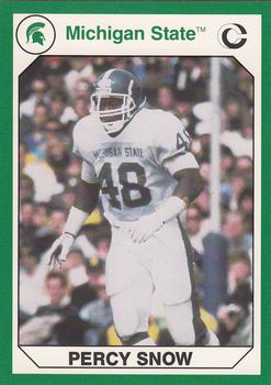 1990 Collegiate Collection Michigan State Spartans #56 Percy Snow Front