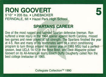1990 Collegiate Collection Michigan State Spartans #5 Ron Goovert Back