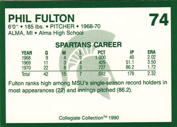1990 Collegiate Collection Michigan State Spartans #74 Phil Fulton Back