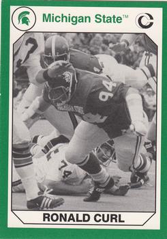 1990 Collegiate Collection Michigan State Spartans #81 Ronald Curl Front