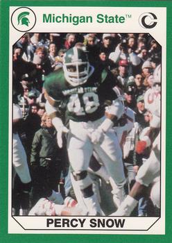 1990 Collegiate Collection Michigan State Spartans #82 Percy Snow Front