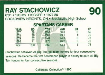 1990 Collegiate Collection Michigan State Spartans #90 Ray Stachowicz Back
