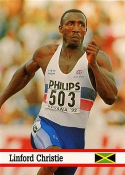 1993 Fax Pax World of Sport #28 Linford Christie Front