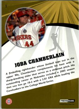 2009 Press Pass Fusion #1 Joba Chamberlain Back