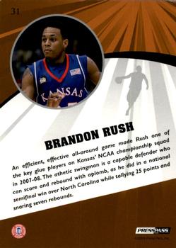 2009 Press Pass Fusion #31 Brandon Rush Back