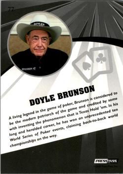 2009 Press Pass Fusion #77 Doyle Brunson Back