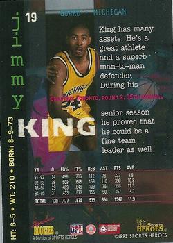 1995 Signature Rookies Fame and Fortune #19 Jimmy King Back