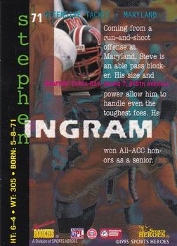 1995 Signature Rookies Fame and Fortune #71 Stephen Ingram Back