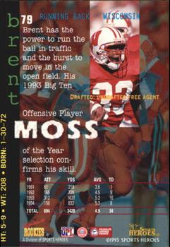 1995 Signature Rookies Fame and Fortune #79 Brent Moss Back