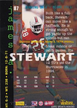1995 Signature Rookies Fame and Fortune #87 James A. Stewart Back