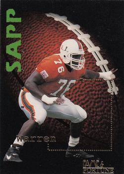 1995 Signature Rookies Fame and Fortune #84 Warren Sapp Front