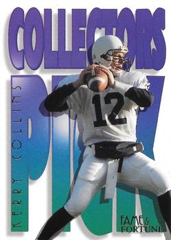 1995 Signature Rookies Fame and Fortune - Collectors Pick #B1 Kerry Collins Front
