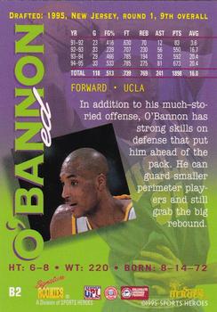 1995 Signature Rookies Fame and Fortune - Collectors Pick #B2 Ed O'Bannon Back