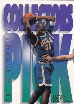 1995 Signature Rookies Fame and Fortune - Collectors Pick #B2 Ed O'Bannon Front