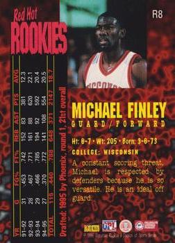 1995 Signature Rookies Fame and Fortune - Red Hot Rookies #R8 Michael Finley Back