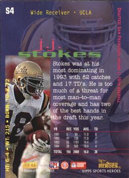 1995 Signature Rookies Fame and Fortune - Star Squad #S4 J.J. Stokes Back