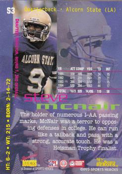 1995 Signature Rookies Fame and Fortune - Star Squad #S3 Steve McNair Back