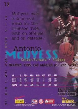 1995 Signature Rookies Fame and Fortune - Top Five #T2 Antonio McDyess Back