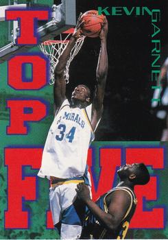 1995 Signature Rookies Fame and Fortune - Top Five #T5 Kevin Garnett Front