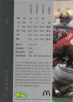 1993 Classic McDonald's Four Sport Exclusive Collection #3 Eric Curry Back