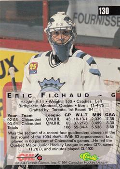 1994 Classic Four Sport - Gold #130 Eric Fichaud Back