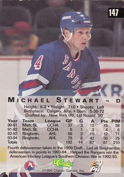 1994 Classic Four Sport - Gold #147 Michael Stewart Back