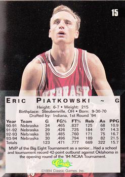 1994 Classic Four Sport - Gold #15 Eric Piatkowski Back