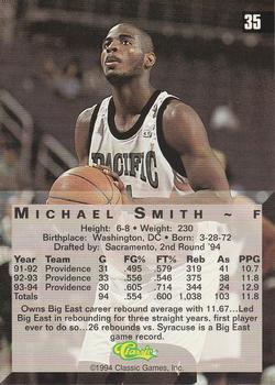 1994 Classic Four Sport - Gold #35 Michael Smith Back