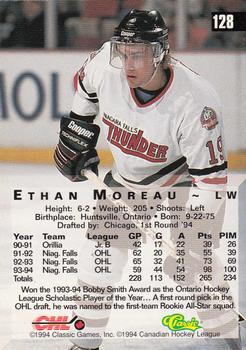 1994 Classic Four Sport - Gold #128 Ethan Moreau Back