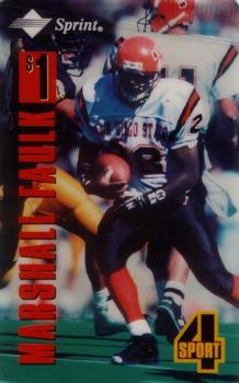 1994 Classic Four Sport - Phone Cards $1 #NNO Marshall Faulk Front