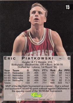 1994 Classic Four Sport - Printer's Proofs #15 Eric Piatkowski Back