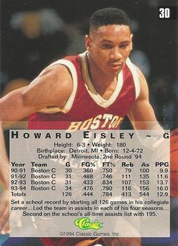 1994 Classic Four Sport - Printer's Proofs #30 Howard Eisley Back