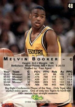 1994 Classic Four Sport - Printer's Proofs #48 Melvin Booker Back