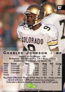 1994 Classic Four Sport - Printer's Proofs #67 Charles Johnson Back