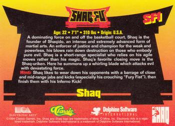 1994 Classic Four Sport - Shaq Fu #SF1 Shaquille O'Neal Back