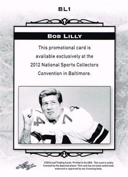 2012 Leaf National Convention #BL1 Bob Lilly Back