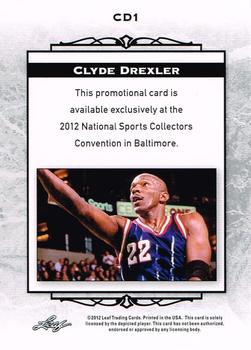 2012 Leaf National Convention #CD1 Clyde Drexler Back