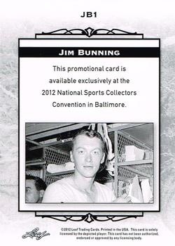 2012 Leaf National Convention #JB1 Jim Bunning Back