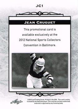 2012 Leaf National Convention #JC1 Jean Cruguet Back