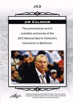 2012 Leaf National Convention #JC3 Jim Calhoun Back