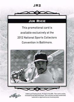2012 Leaf National Convention #JR2 Jim Rice Back