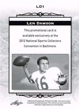 2012 Leaf National Convention #LD1 Len Dawson Back