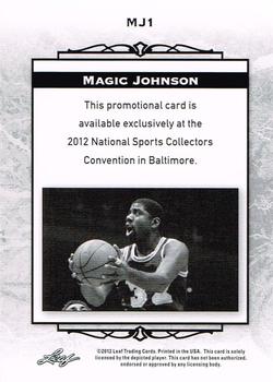 2012 Leaf National Convention #MJ1 Magic Johnson Back