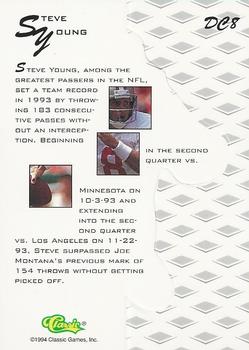 1994-95 Classic Assets - Die Cuts #DC8 Steve Young Back