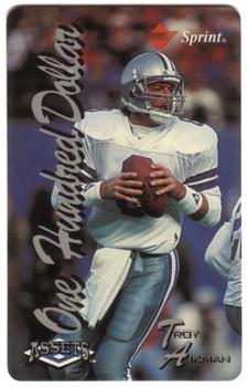 1994-95 Classic Assets - Phone Cards $100 #NNO Troy Aikman Front