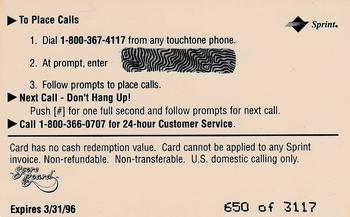 1994-95 Classic Assets - Phone Cards $2 #NNO Doug Million Back