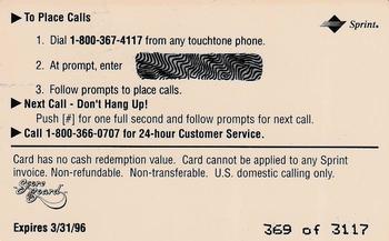 1994-95 Classic Assets - Phone Cards $2 #NNO Errict Rhett Back