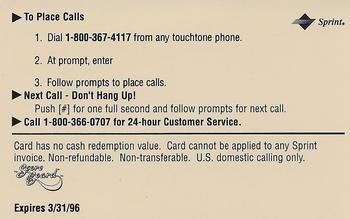 1994-95 Classic Assets - Phone Cards $200 #2 Barry Bonds Back